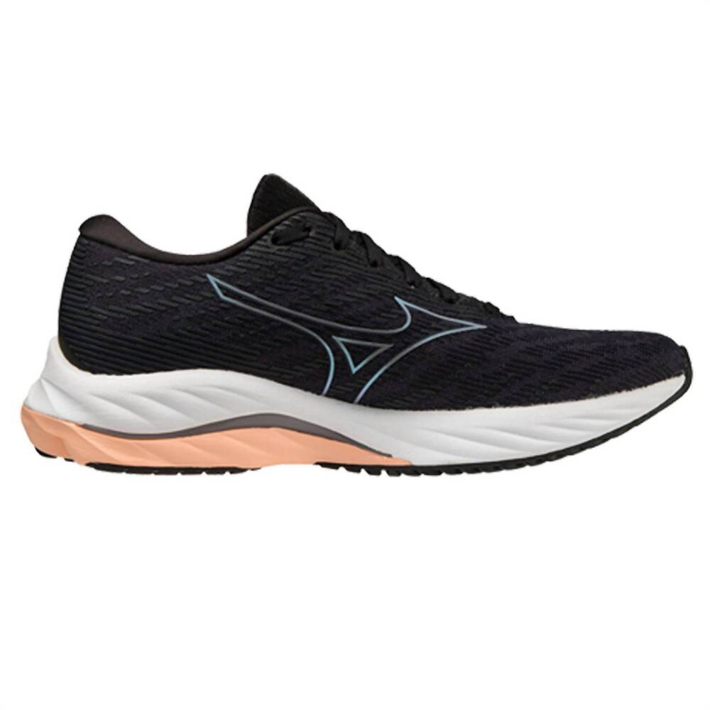 NEW MIZUNO women's wave rider 26 running shoes in odyssey grey/quiksilver - Picture 3 of 6